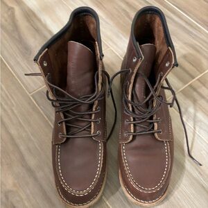 Women’s Brown Red Wing 6” boots. Leather Heritage collection.  Size 8 1/2.
